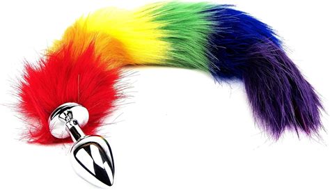 rainbow tail butt plug